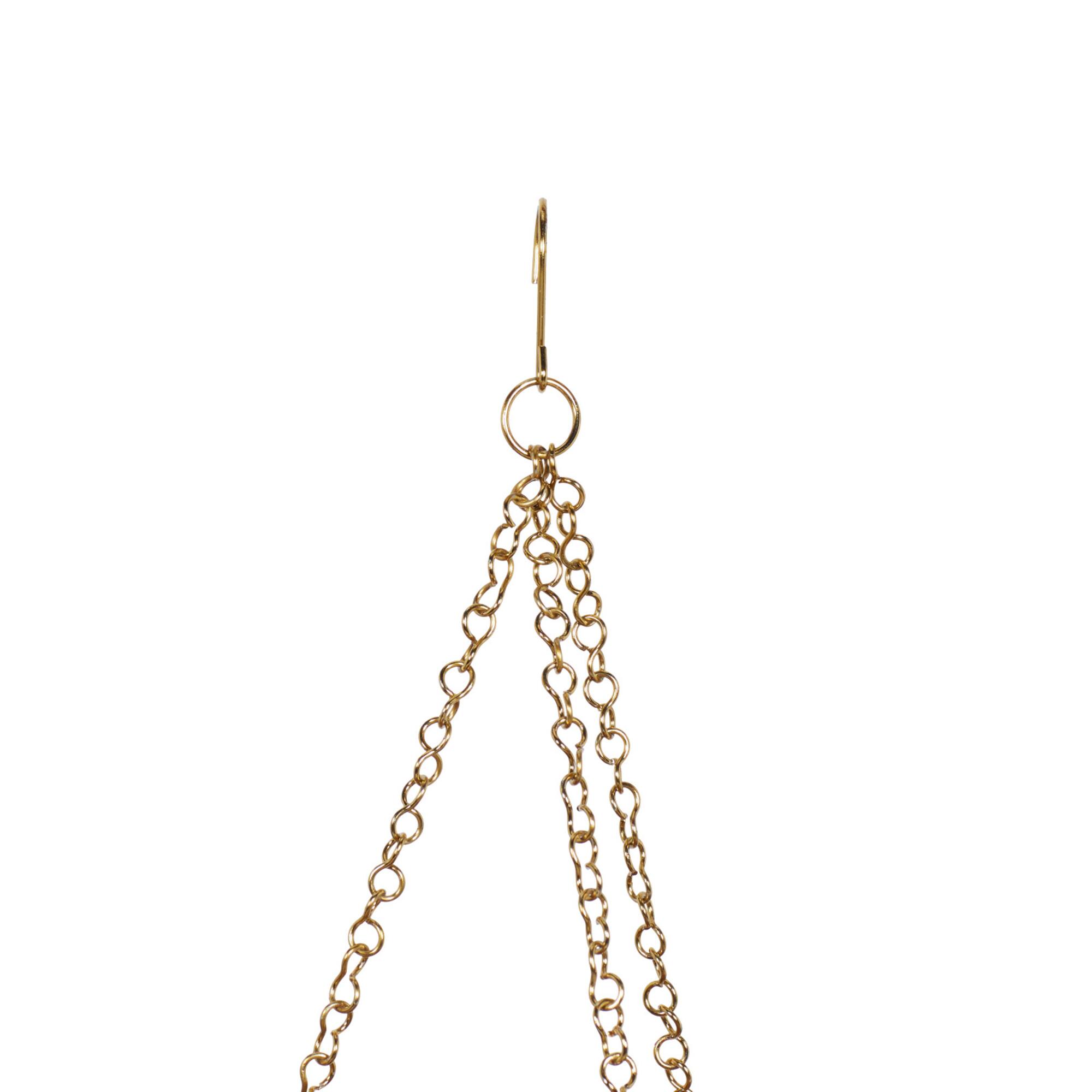 Gold Metal Glam Hanging Planter Set